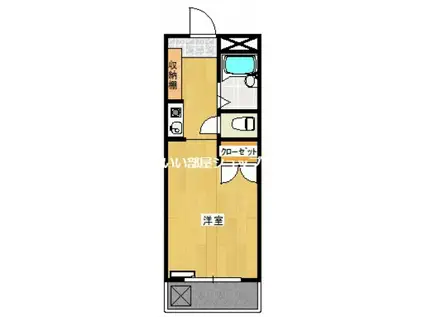 セゾンAGA(1K/2階)の間取り写真