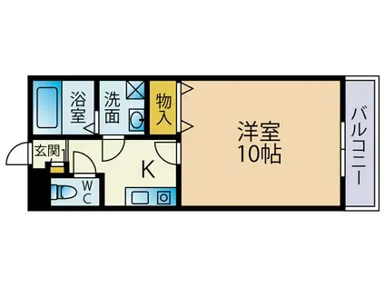ウィンハイム(1K/2階)の間取り写真
