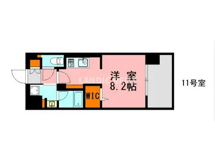 LANDIC O3152(ワンルーム/3階)の間取り写真