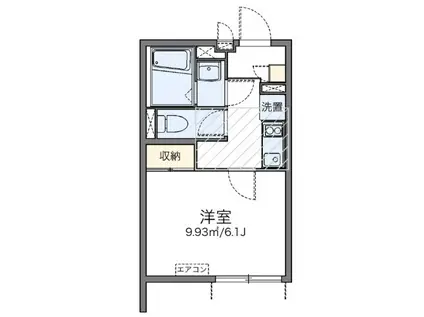 レオネクストボヌール(1K/1階)の間取り写真