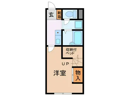 グランドソレイユ(1K/1階)の間取り写真