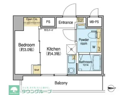 FUU OIMACHI BY LATIERRA(1K/9階)の間取り写真