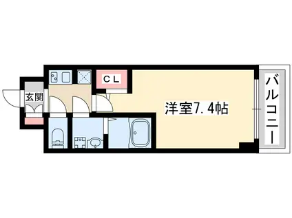 エスレジデンス新大阪ガーデン(1K/8階)の間取り写真