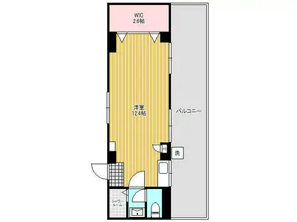 イルモンドビル(ワンルーム/5階)の間取り写真