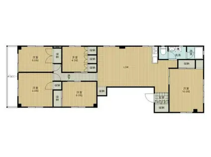 STハイツ(5LDK/3階)の間取り写真