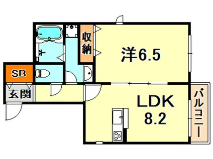 メゾン ココ(1LDK/2階)の間取り写真