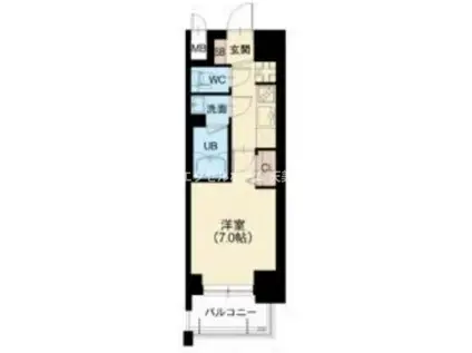 DOUBLE NINE RESIDENCE TENNOJIMINAMI(1K/5階)の間取り写真