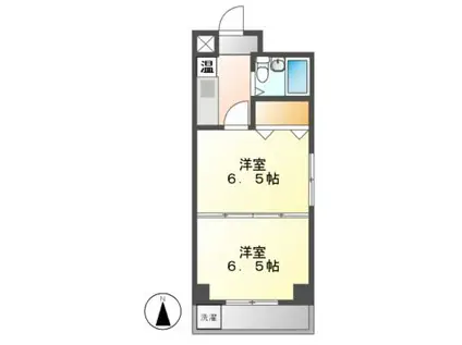 桜マンション(2K/6階)の間取り写真