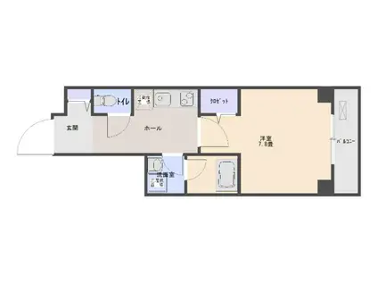 新井2丁目マンション(1K/3階)の間取り写真