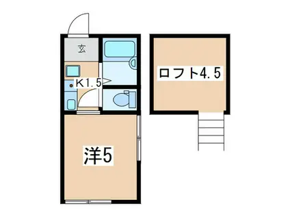 マピエス白楽(1K/1階)の間取り写真