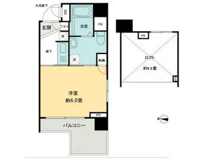 スタジオスクエア住吉(1K/3階)の間取り写真