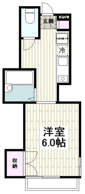 カーサ オリーヴァ(1K/1階)の間取り写真