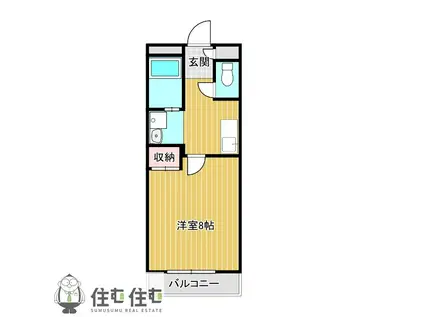デイアコート(1K/3階)の間取り写真