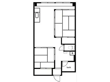 亀戸2丁目団地6号棟(2LDK/9階)の間取り写真