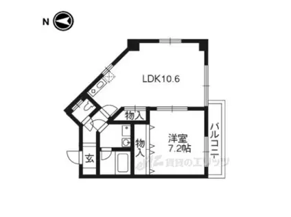 SION(1LDK/3階)の間取り写真