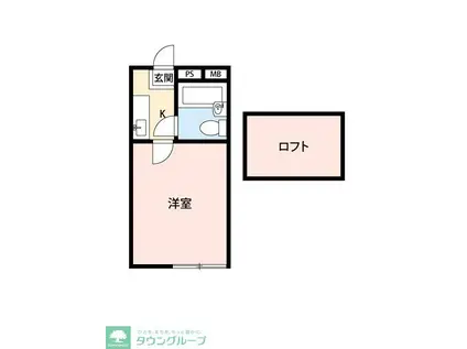 SAP西船橋(1K/1階)の間取り写真