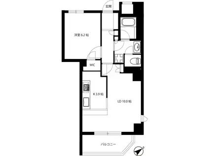 グランスイート文京小石川(1LDK/5階)の間取り写真