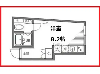 ルナコート アカバネダイ(ワンルーム/1階)の間取り写真