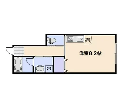 RIDERE五日市中央(ワンルーム/2階)の間取り写真