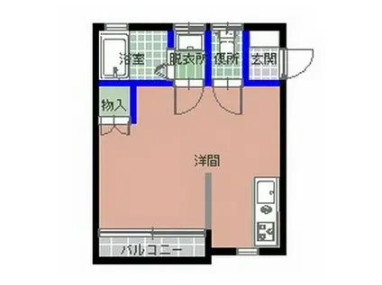 ワコーハイツ(ワンルーム/1階)の間取り写真