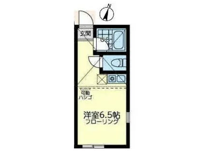 ユナイト末吉ベルティーニの杜(ワンルーム/1階)の間取り写真