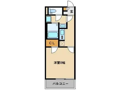 レオネクストヴォラーレ(1K/1階)の間取り写真