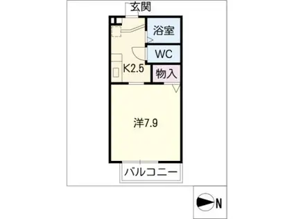 リヴラン・トロワB棟(1K/1階)の間取り写真
