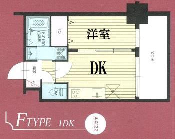 ORIENT BLD NO123(1DK/3階)の間取り写真