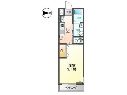 BOA SORTE(1K/1階)の間取り写真