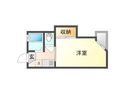 アメニティーハウス重実(1K/3階)の間取り写真