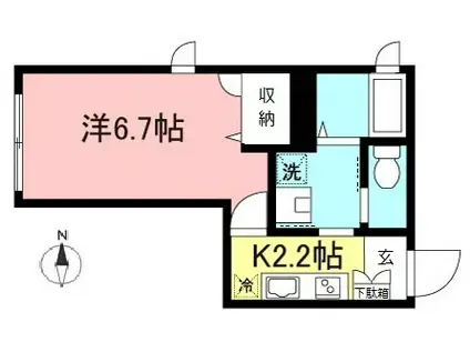リミー メリエンダ(1K/1階)の間取り写真