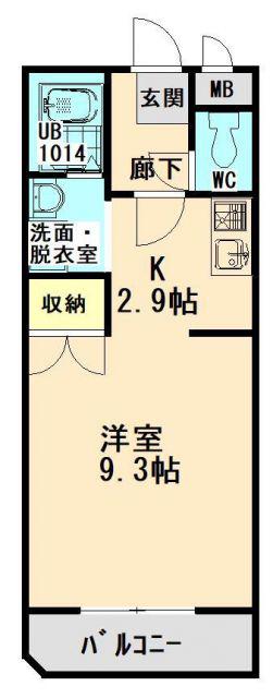 ユーミー日永マンション(1K/1階)の間取り写真
