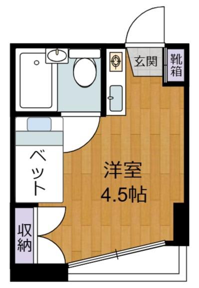 コーラルパレス(ワンルーム/3階)の間取り写真