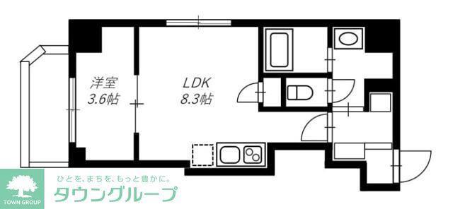 リヴシティ横濱末吉町弐番館(1LDK/8階)の間取り写真