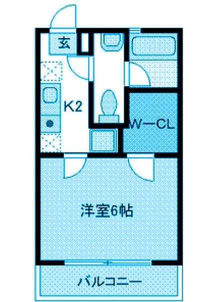SOPHIA(1K/1階)の間取り写真