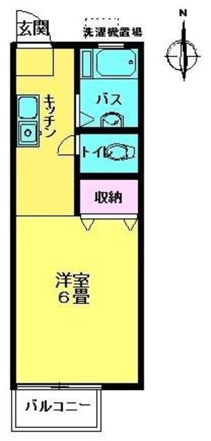 ニチイパートIII(1K/2階)の間取り写真