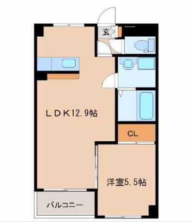 エスエルハイツ吉村(1LDK/1階)の間取り写真
