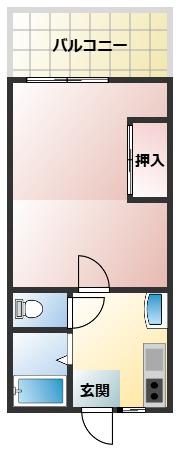 レストハイツ(1K/1階)の間取り写真