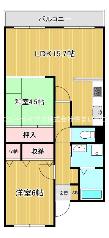 さくら館(2LDK/2階)の間取り写真