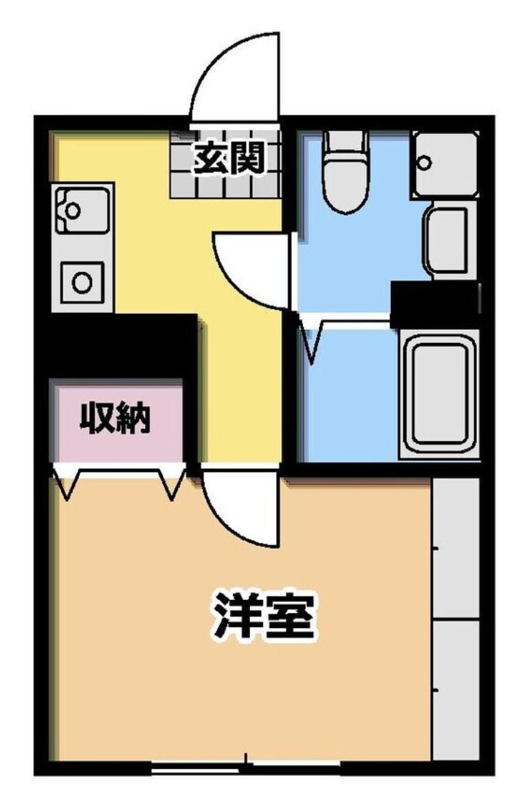 B2ND蕨(1K/3階)の間取り写真