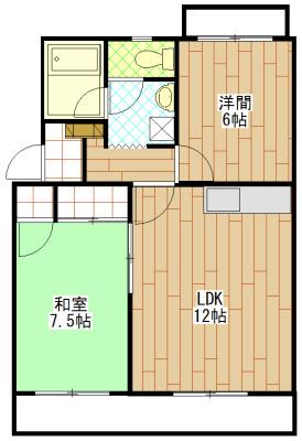 サンセットストリート(2LDK/4階)の間取り写真