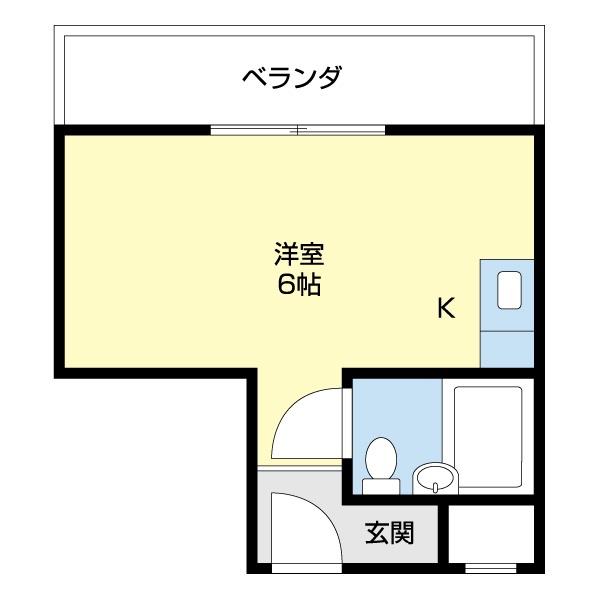 石井ビル(ワンルーム/3階)の間取り写真