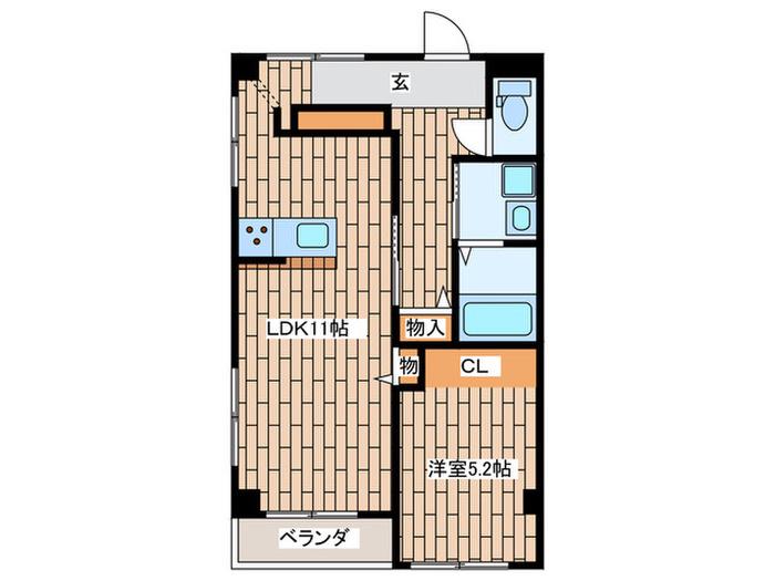 JR東海道本線 平塚駅 バス乗車時間:15分 最寄りバス停で下車 徒歩1分 3階建 築38年(1LDK/2階)の間取り写真