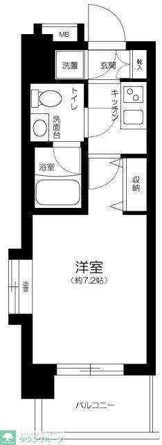 CYNTHIA FOUR-D EFーFORT(1K/2階)の間取り写真