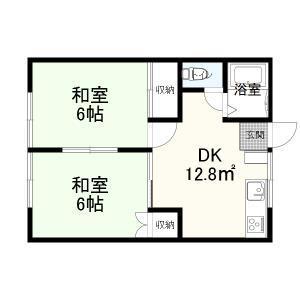 メゾン十和田(2DK/2階)の間取り写真