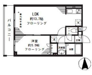 シャルマントミール(1LDK/3階)の間取り写真