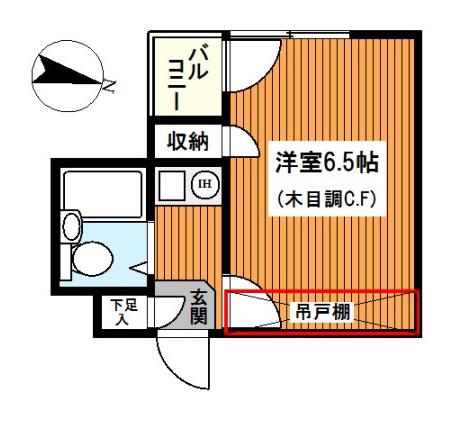 LAZFITH南横浜(1K/5階)の間取り写真