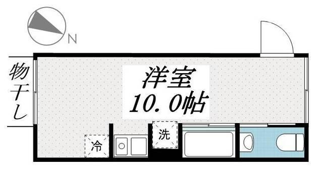 PSR北小金(ワンルーム/1階)の間取り写真
