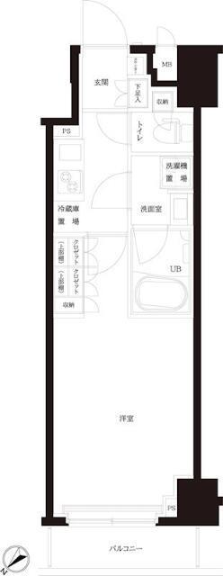 ルーブル五反野弐番館(1K/2階)の間取り写真