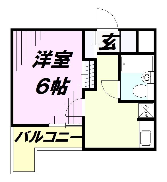 クリーンハイム航空公園(1K/1階)の間取り写真